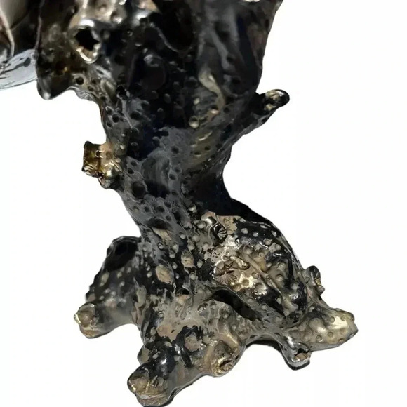 2 Swimming Sea Turtles Polystone Figurine 12" Decorative Coral Metallic Granite - Picture 7 of 9